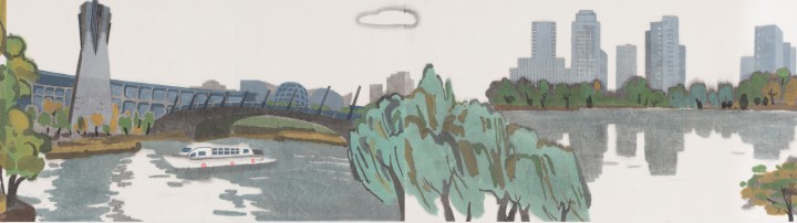 “画”说特展③｜邵蓓艳《京杭大运河——杭州风情》