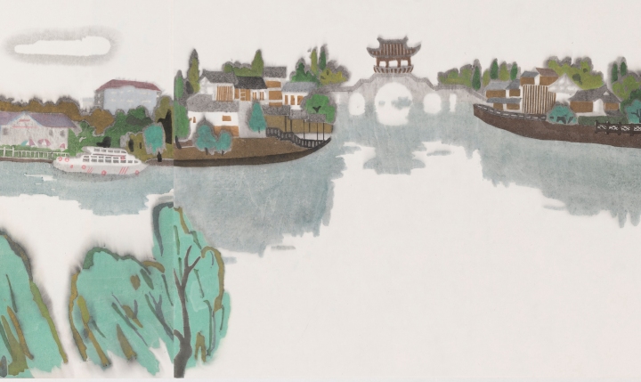 “画”说特展③｜邵蓓艳《京杭大运河——杭州风情》