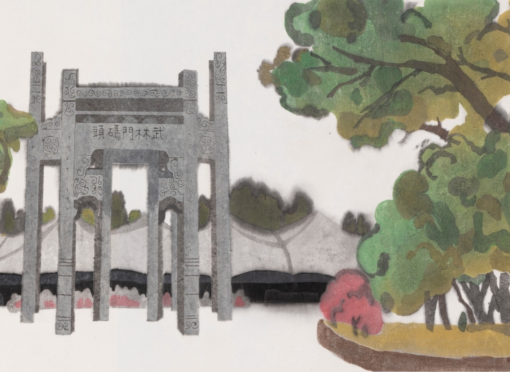 “画”说特展③｜邵蓓艳《京杭大运河——杭州风情》