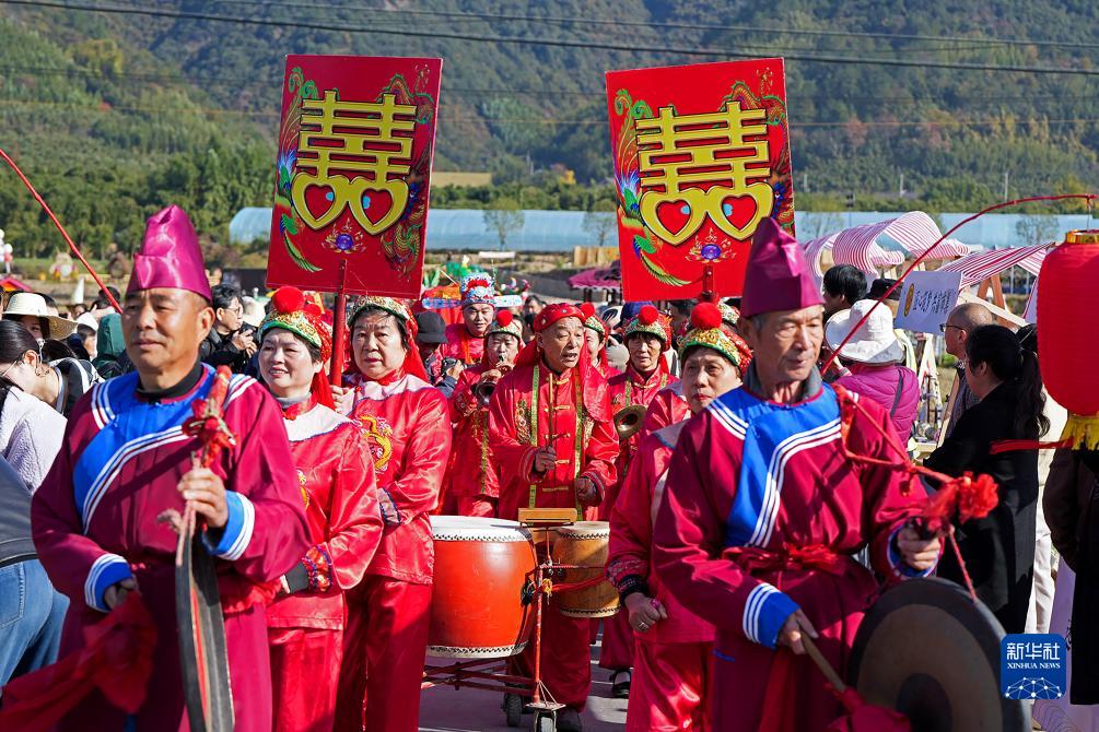 初冬稻田庆丰收 诗画田园迎客来